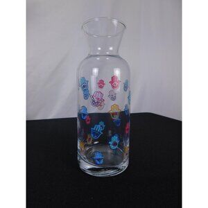 Hamsa Evil Eye Carafe Glass Decanter Witchy